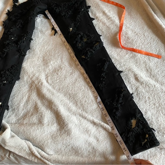 NWOT Rick Owens Black White Distressed Jeans Gethsemane F/W 21 - Picture 12 of 13